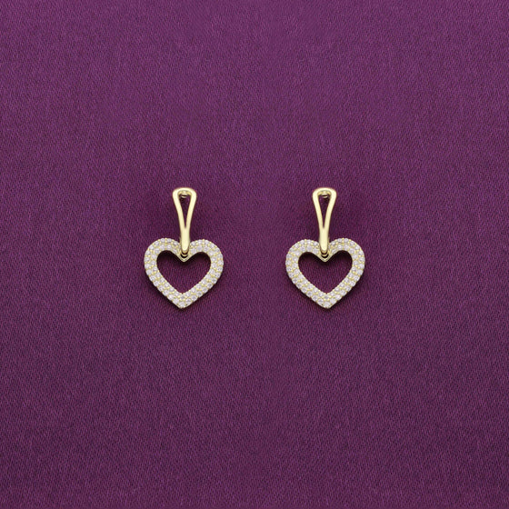 Heavenly Hearts Silver Stud Earrings