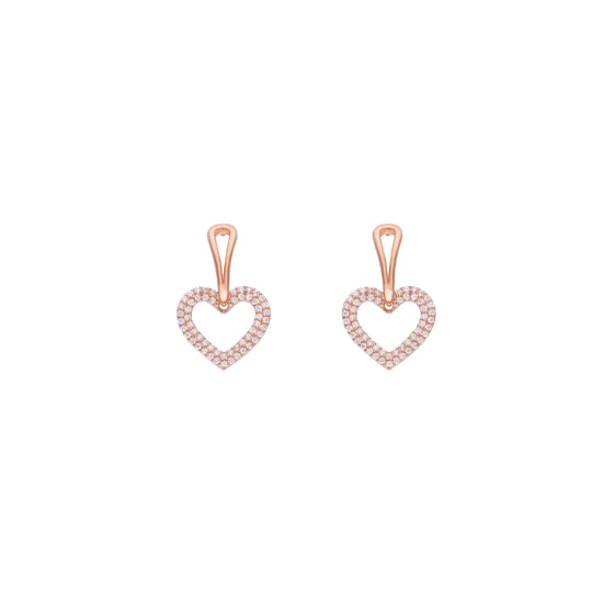 Heavenly Hearts Silver Stud Earrings