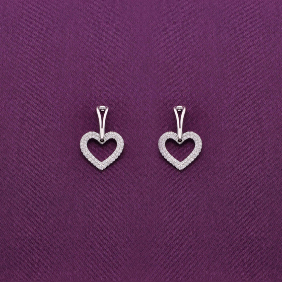 Heavenly Hearts Silver Stud Earrings