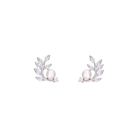 Exquisite Artistry Pearl Silver Earrings