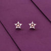 Stars Zircon Studded Silver Earrings