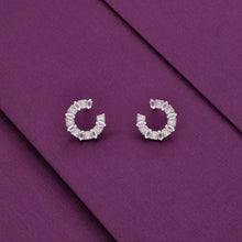  Crystals Casual Silver Studs Earrings