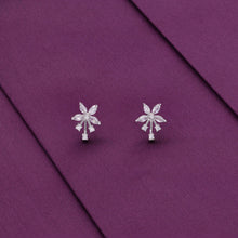  Chic Crystal Floral Spectacle Silver Stud Earrings