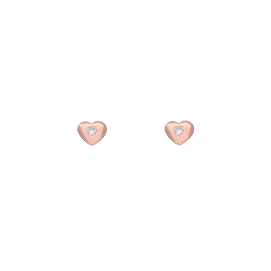 Dainty Silver Heart Casual Studs Earrings