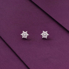  Minimalistic Diamond Star Silver Earrings