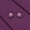 Encircled Heart Casual Silver Studs Earrings