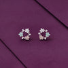 Multi Colour Floral Casual Silver Earrings