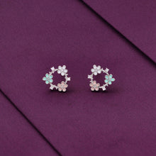  Multi Colour Floral Casual Silver Earrings