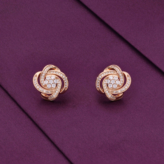 Royal Knot Statement Silver Earrings