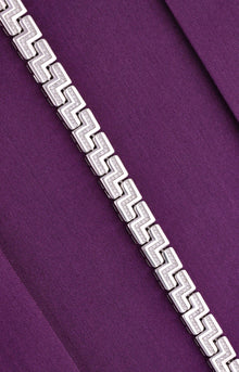  Men’s Zigzag Zircon Silver Bracelet