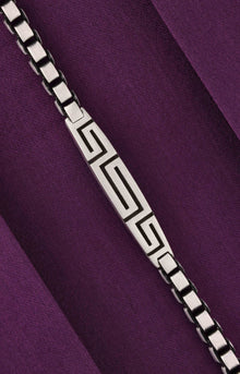  Men’s Stylish Maze Link Silver Bracelet