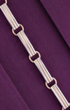 Men's Classy Dual Tone Silver Bracelet
