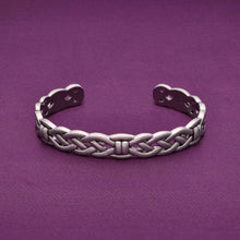 Men's Elegant Intertwined Silver Cuff Bracelet