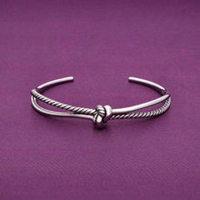  Men's Silver Knot Cuff Bracelet