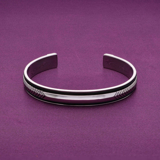 Men's Premium Engraved Leather Cuff Bracelet