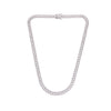 Men’s Stylish Zircon Cuban Link Silver Chain