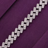 Men’s Zircon Cuban Link Silver Chain