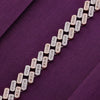 Men’s Zircon Cuban Link Silver Chain