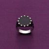 Men’s Round Onyx Silver Ring