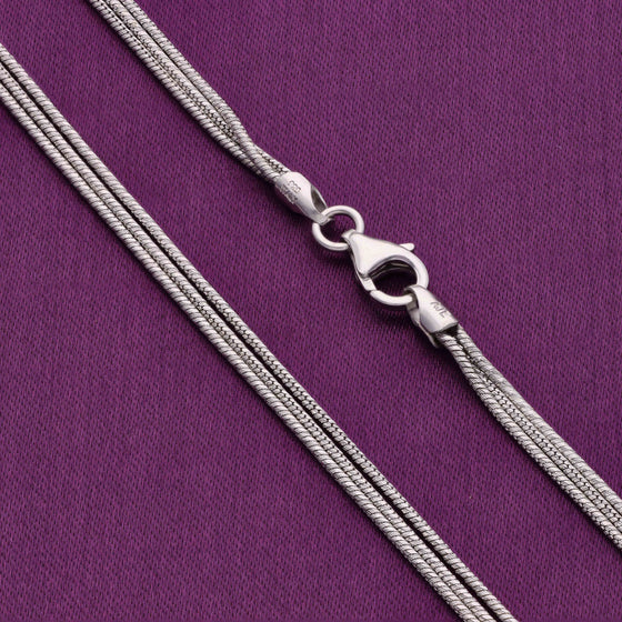 Sterling Silver Snake Chain Layered Necklace