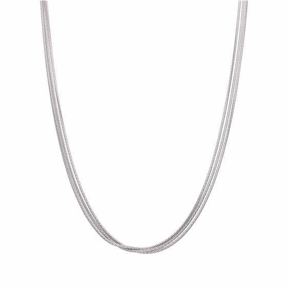 Sterling Silver Snake Chain Layered Necklace