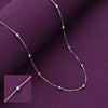Shimmering Beads Silver Chain Necklace
