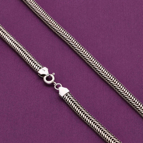 Sterling Silver Snake Silver Chain Necklace
