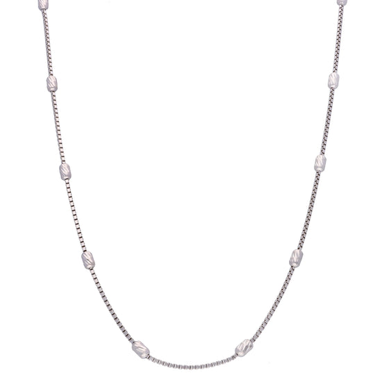 Sterling Silver Saturn Chain Necklace