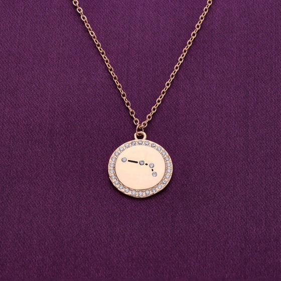 Minimalistic Single Zodiac Silver Chain Necklace