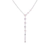 Sterling Diamond Shaped Silver Drops Casual Necklace