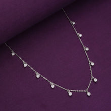  Dancing Zircon Beads Casual Silver Necklace