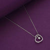 A Star Spangled Silver Chain Heart Necklace