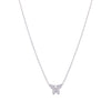 Zircon Studded Butterfly Casual Silver Necklace