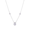 Minimal Crystal Drop Casual Silver Necklace