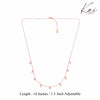 Dancing Beaded Zirconia Casual Silver Necklace