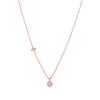 Simple Twinkle Zircon Disc Casual Silver Necklace