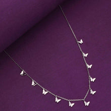  Dancing Silver Butterflies Casual Silver Necklace