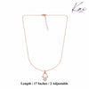 Zircon Single Hamsa Hand Casual Rose Gold Necklace