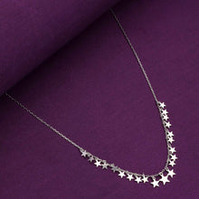  Strand of Twinkling Stars Casual Silver Necklace