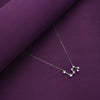 Minimalistic Zodiac Zirconia Casual Silver Necklace