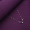 Minimalistic Zodiac Zirconia Casual Silver Necklace