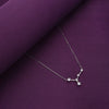 Minimalistic Zodiac Zirconia Casual Silver Necklace