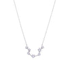 Minimalistic Zodiac Zirconia Casual Silver Necklace