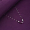 Minimalistic Zodiac Zirconia Casual Silver Necklace