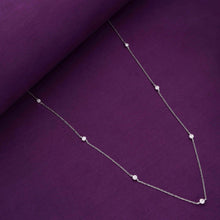  Multiple Zircon Beads Casual Silver Necklace