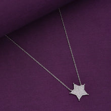  Shining Zircon Star Casual Silver Necklace