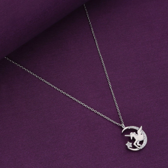 Unique Unicorn Casual Silver Chain Necklace