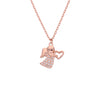 Single Angel with Heart Casual Silver Chain Necklace