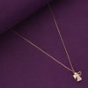 Single Angel with Heart Casual Silver Chain Necklace