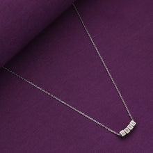  Cubes of Love Casual Silver Chain Necklace